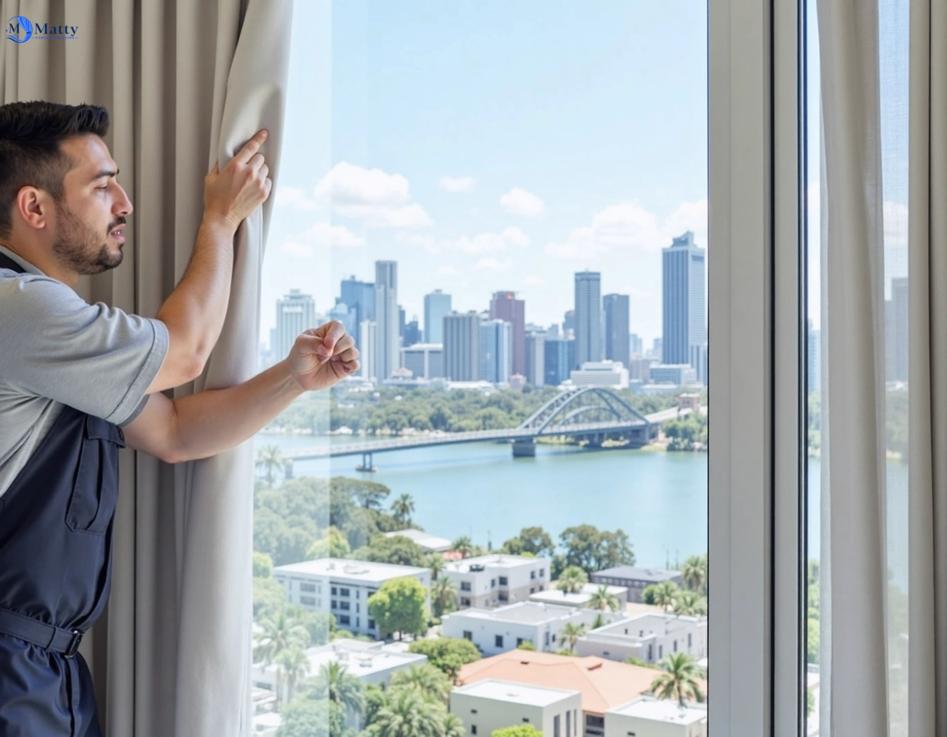 Professional curtain steam cleaning service bald-hills QLD by Matty Curtain Cleaning