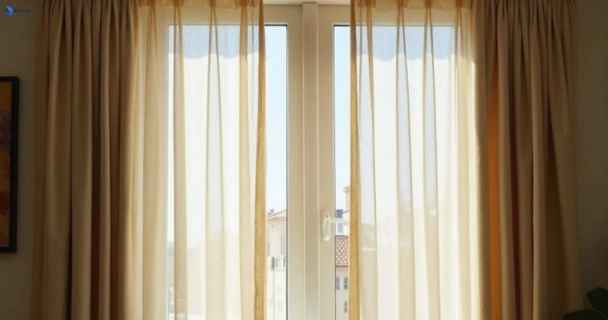 Dull dusty drapes in bald-hills before professional cleaning